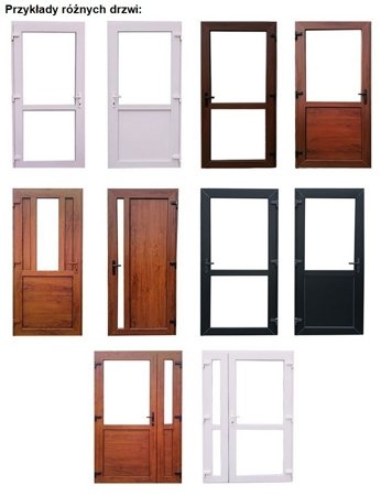 Drzwi zewnętrzne sklepowe (kolor: biały, strona: prawa, szerokość: 140 cm) 54469145