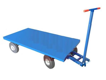 Wózek platformowy ręczny (koła: pneumatyczne 350 mm, nośność: 1500 kg, wymiary: 1000x2000 mm) 13340566